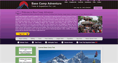 Desktop Screenshot of basecamptreks.com